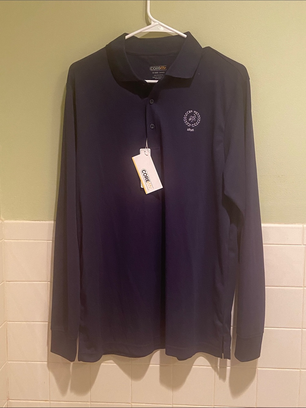 💙Core365 Men’s Long Sleeve Polo Shirt - Navy Size Medium